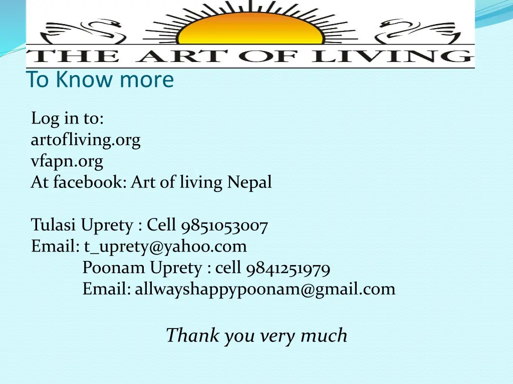 to know more