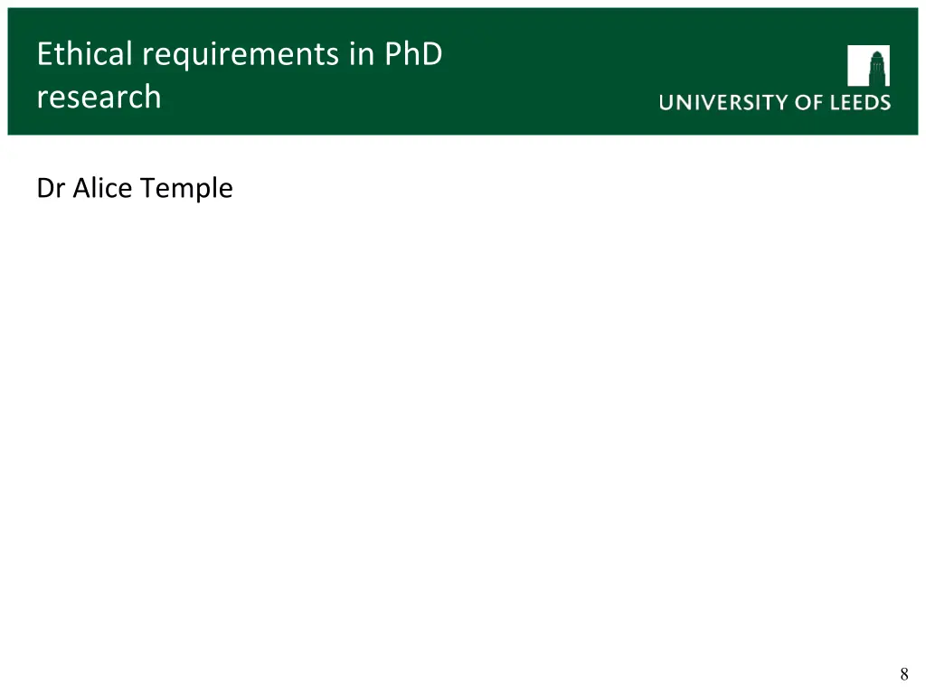 ethical requirements in phd research