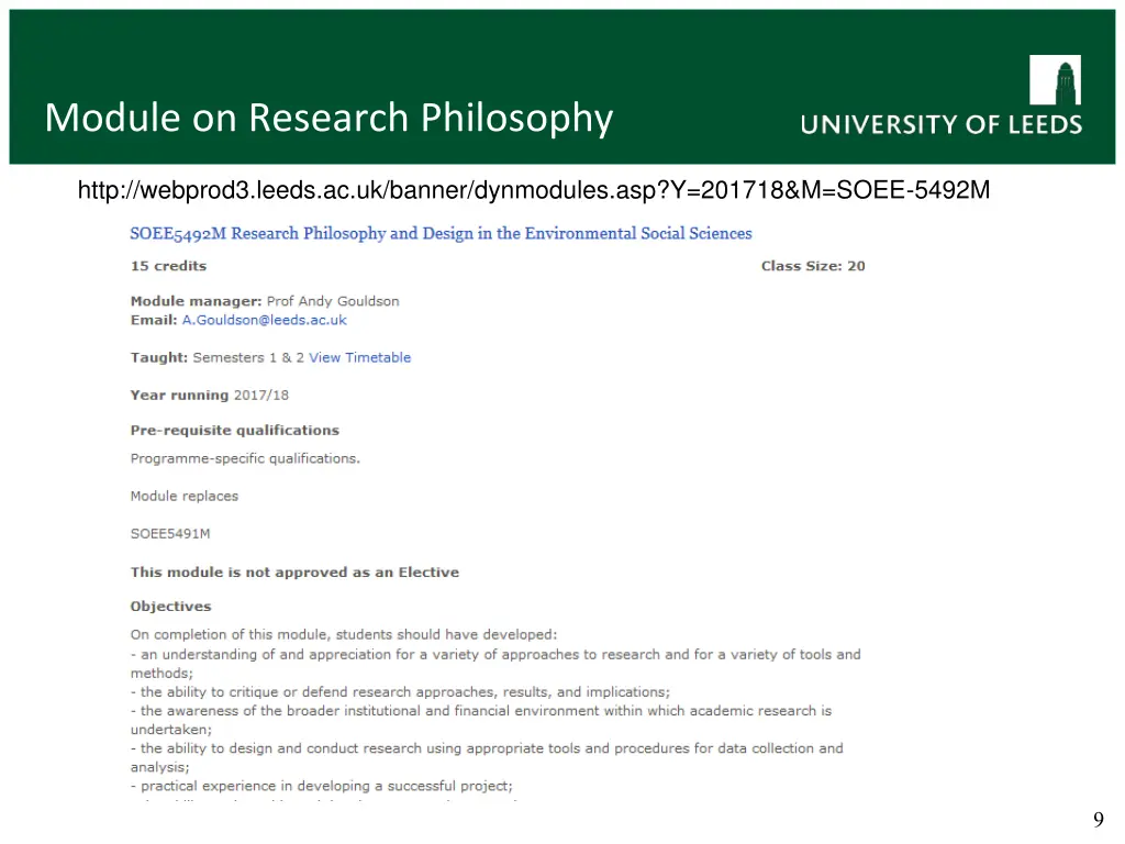 module on research philosophy