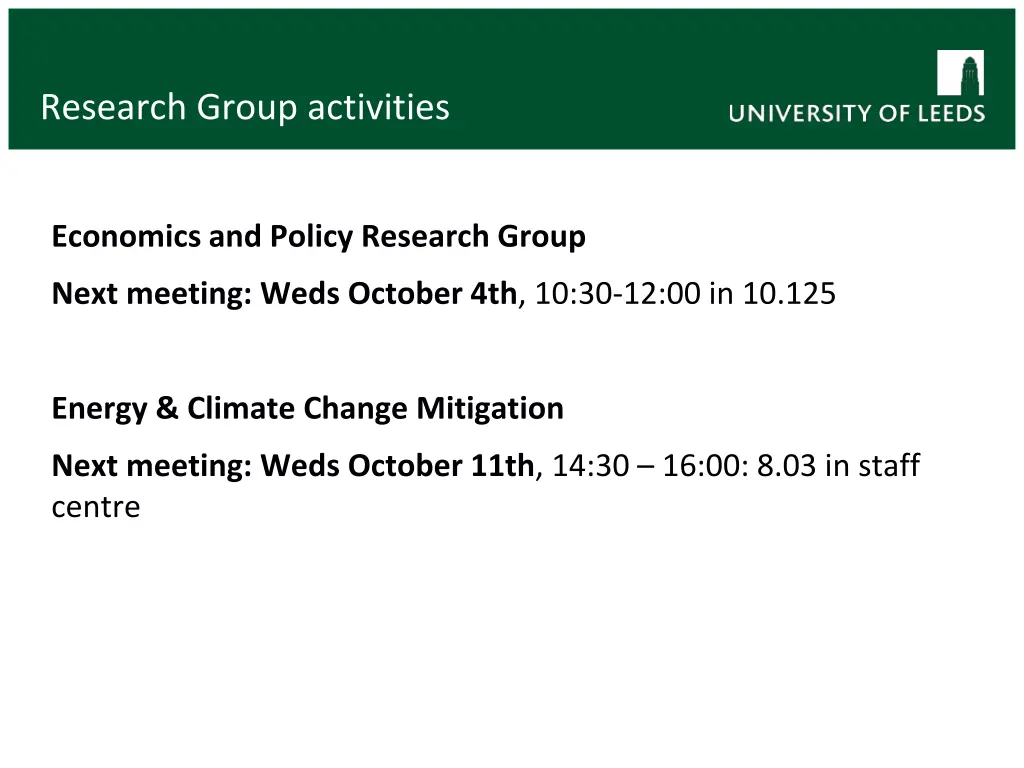 research group activities