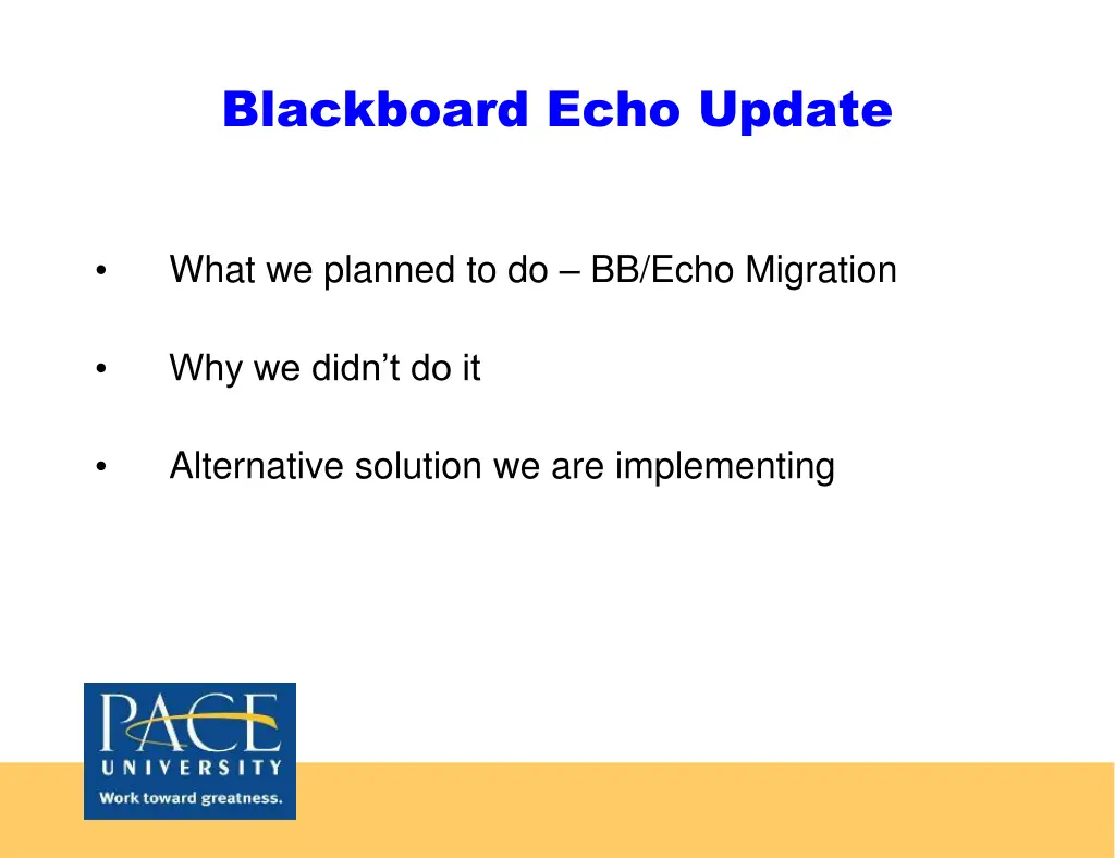 blackboard echo update