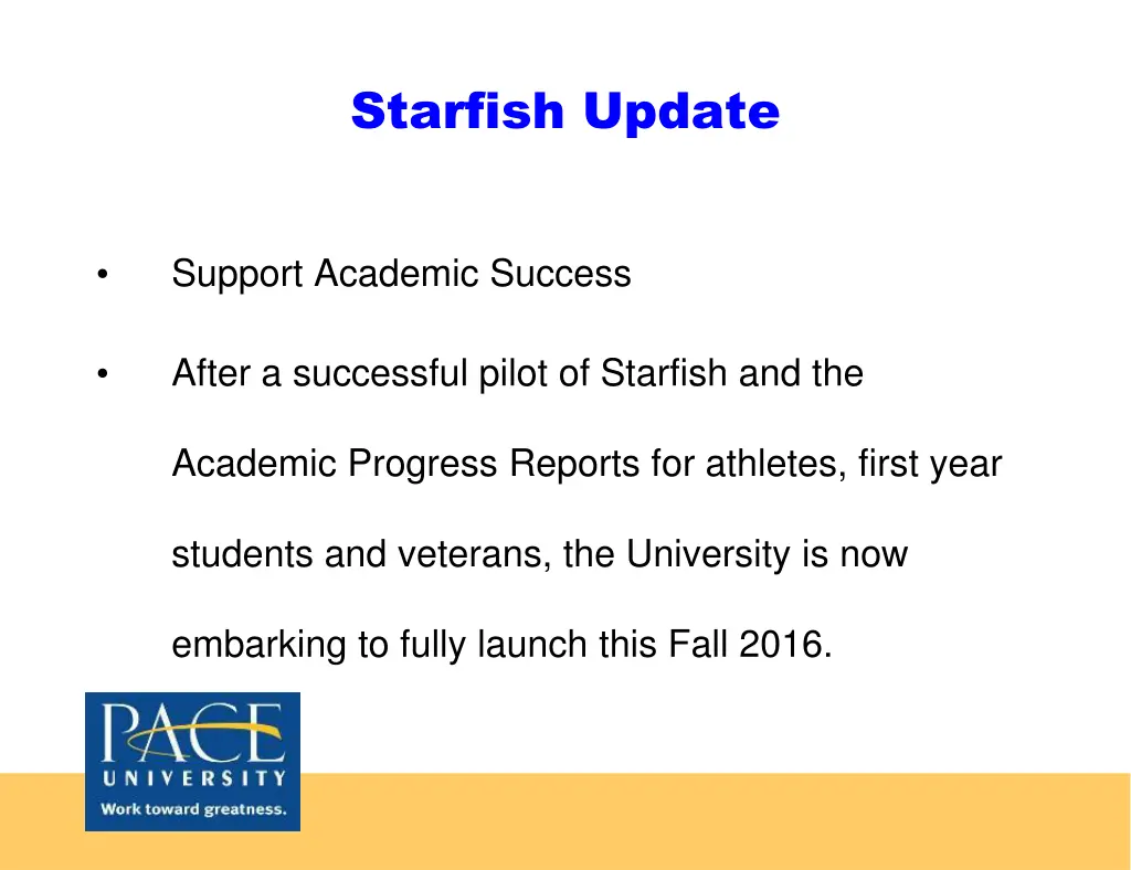 starfish update