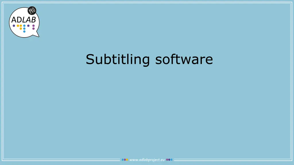 subtitling software