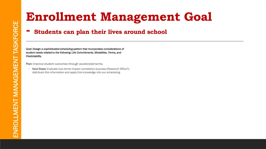 enrollment management goal students can plan 1