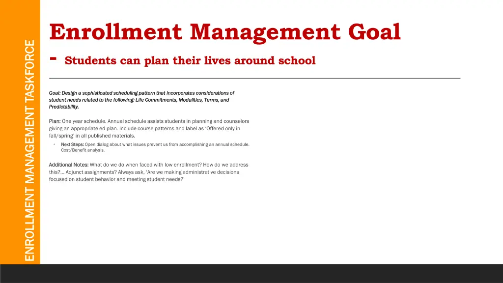 enrollment management goal students can plan 2
