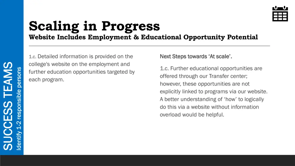 scaling in progress website includes employment