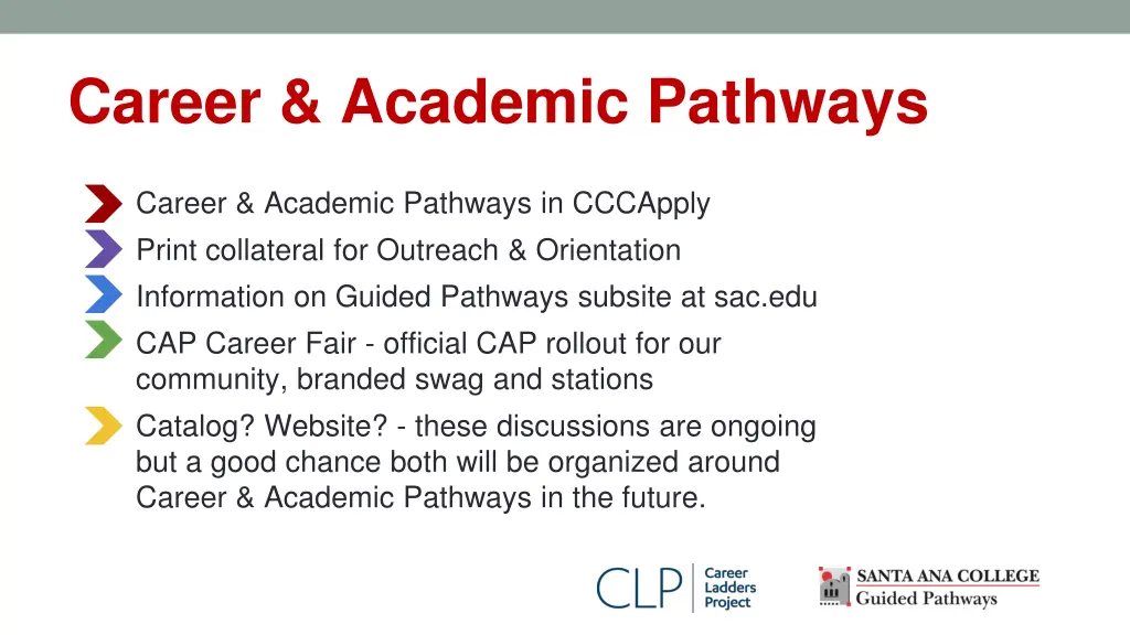 career academic pathways