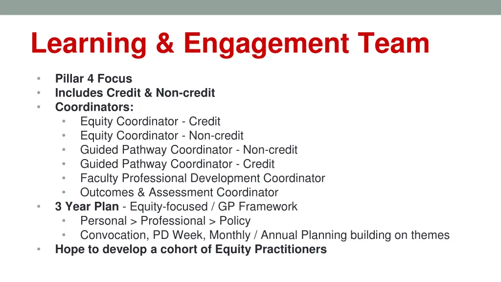 learning engagement team