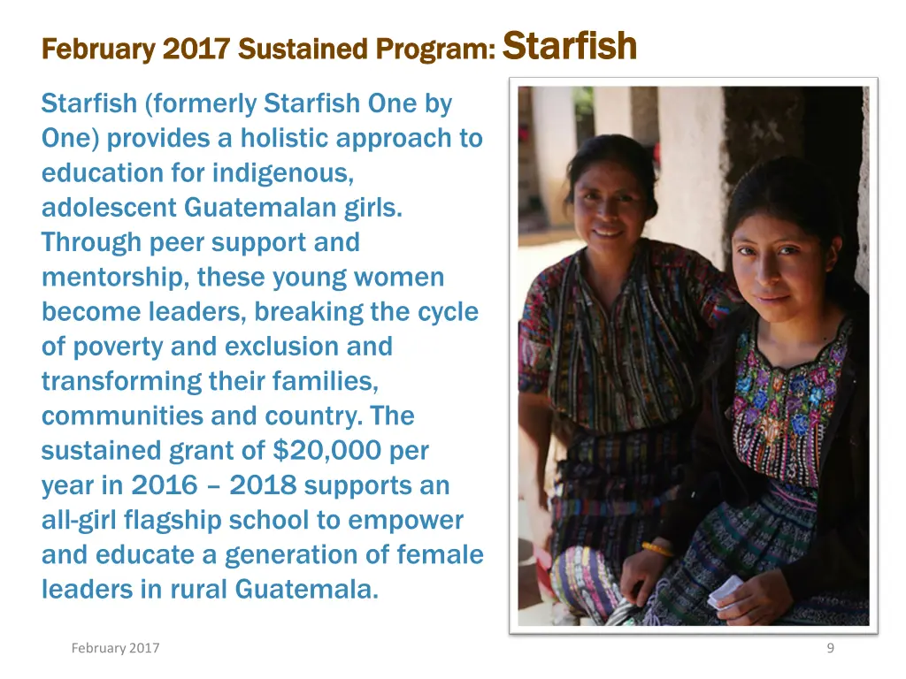 february 2017 sustained program february 2017