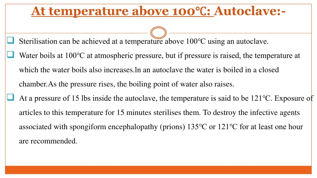 at temperature above 100