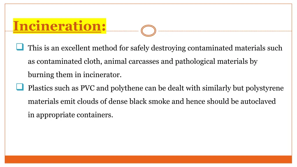 incineration