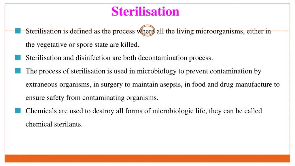 sterilisation
