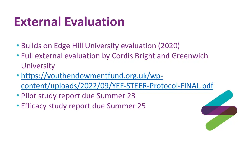 external evaluation