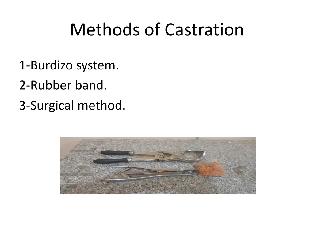 methods of castration