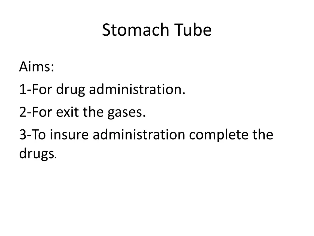 stomach tube