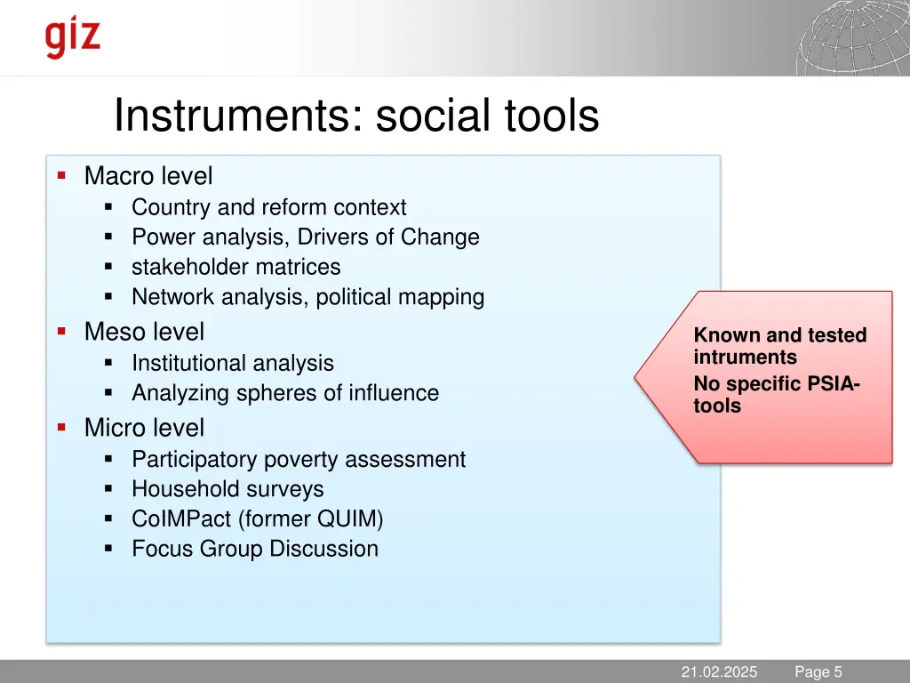 instruments social tools