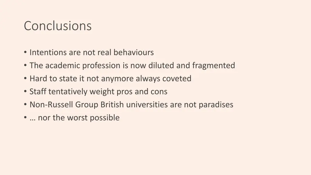 conclusions