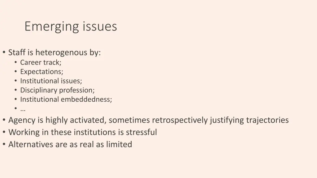 emerging issues