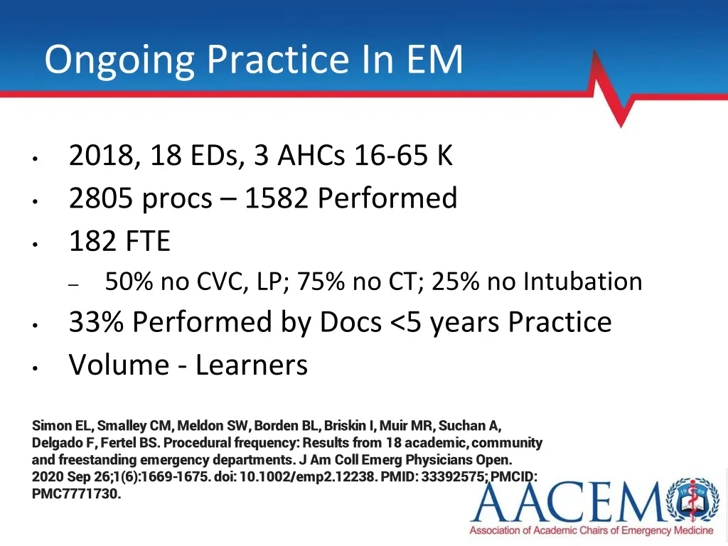 ongoing practice in em