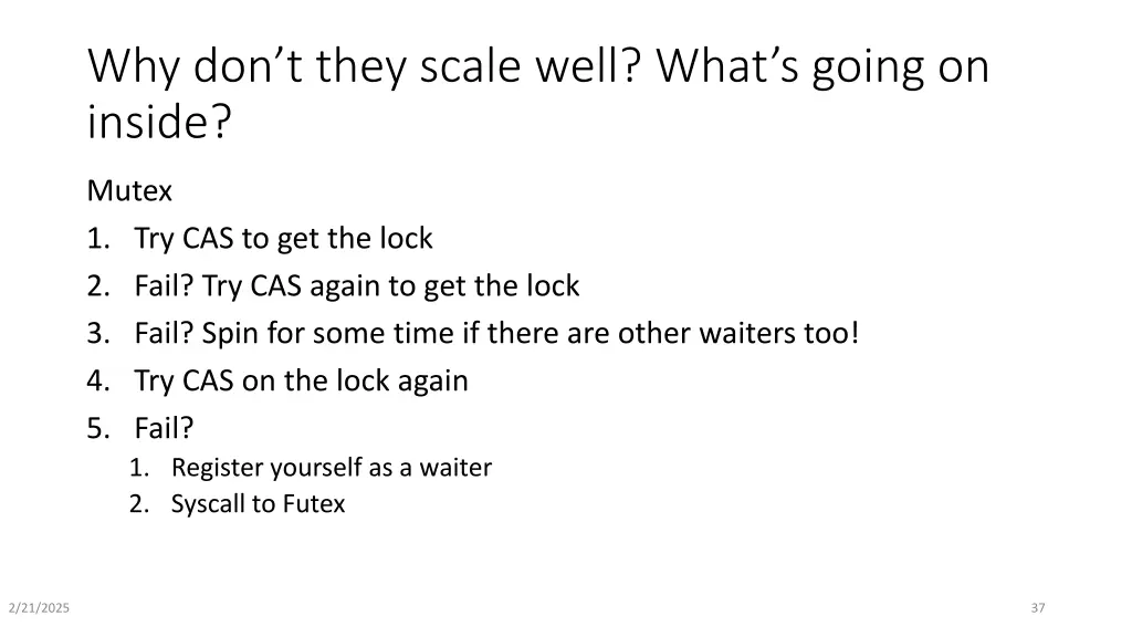 why don t they scale well what s going on inside