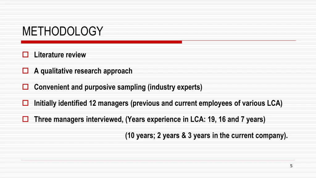 methodology