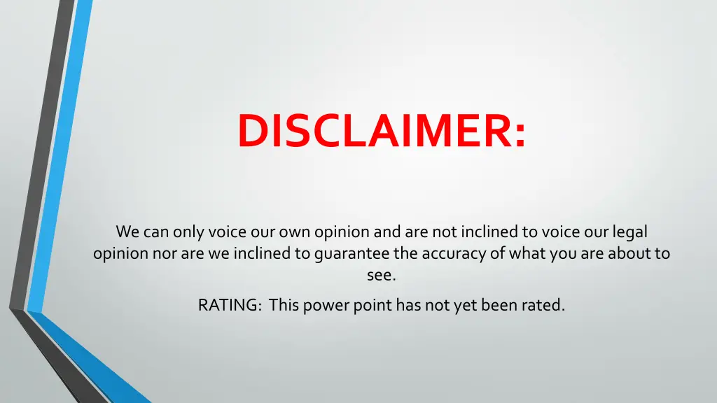 disclaimer