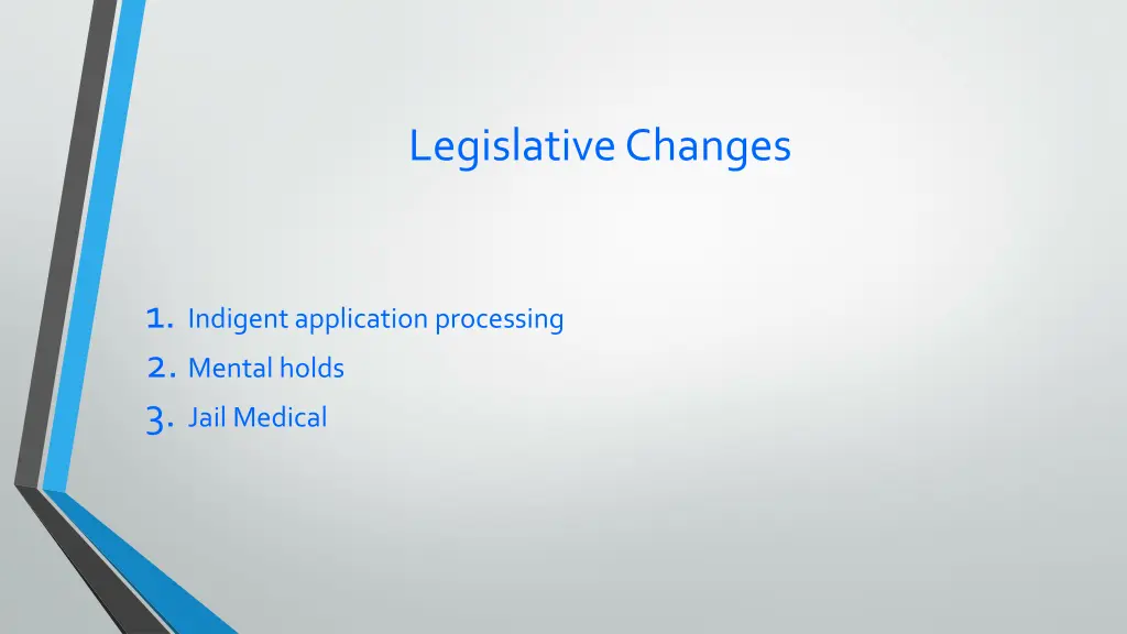 legislative changes