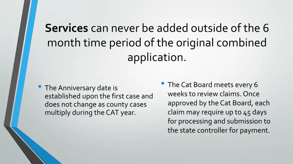 services can never be added outside