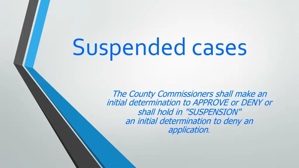 suspended cases