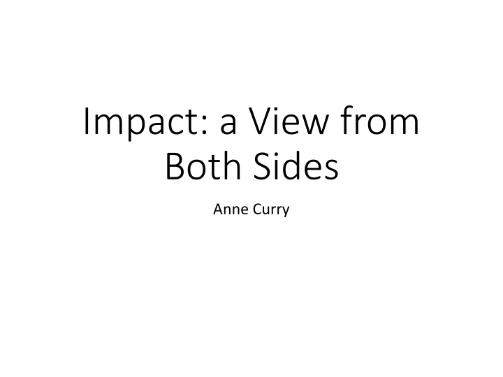 impact a view from both sides