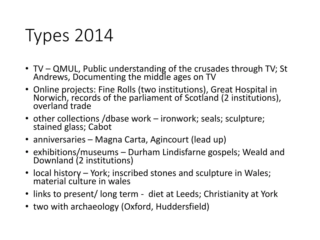 types 2014