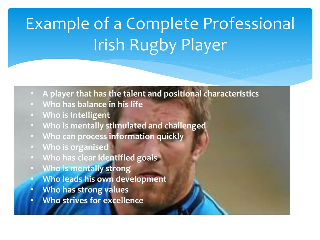 example of a complete professional irish rugby