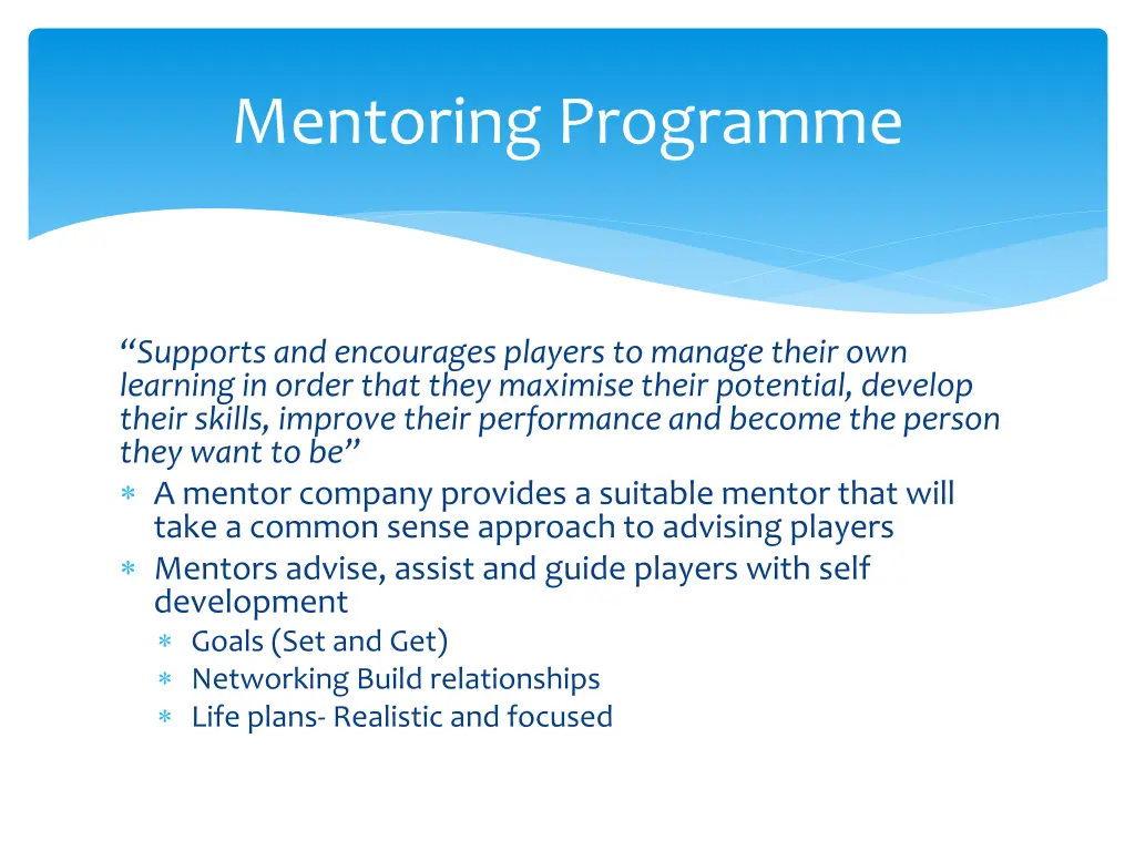 mentoring programme
