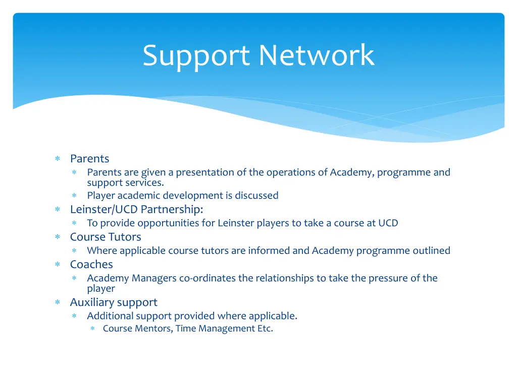 support network