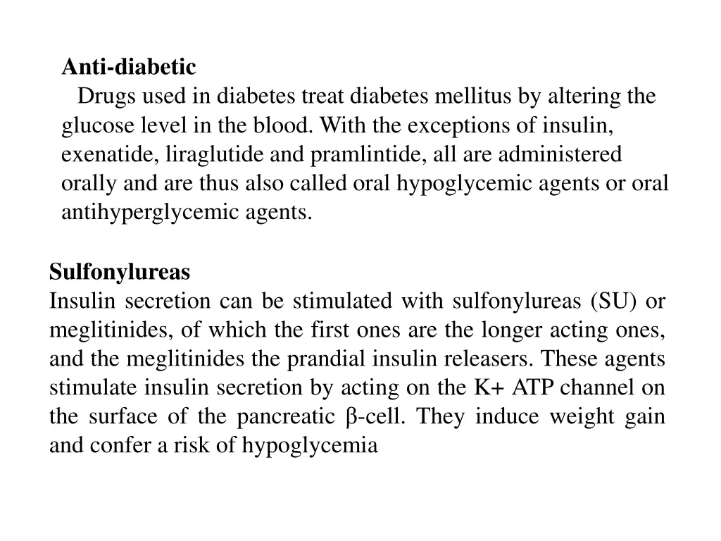 anti diabetic drugs used in diabetes treat