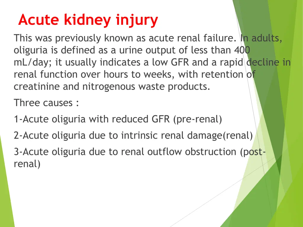 acute kidney injury this was previously known