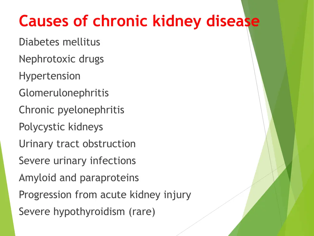 causes of chronic kidney disease