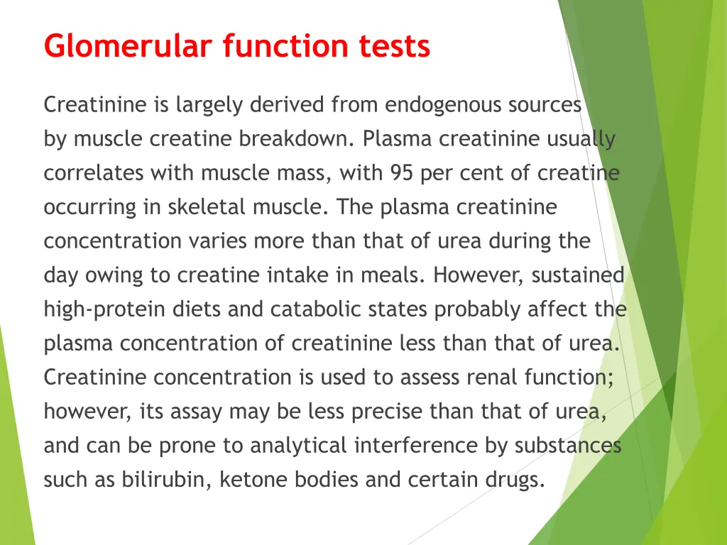 glomerular function tests