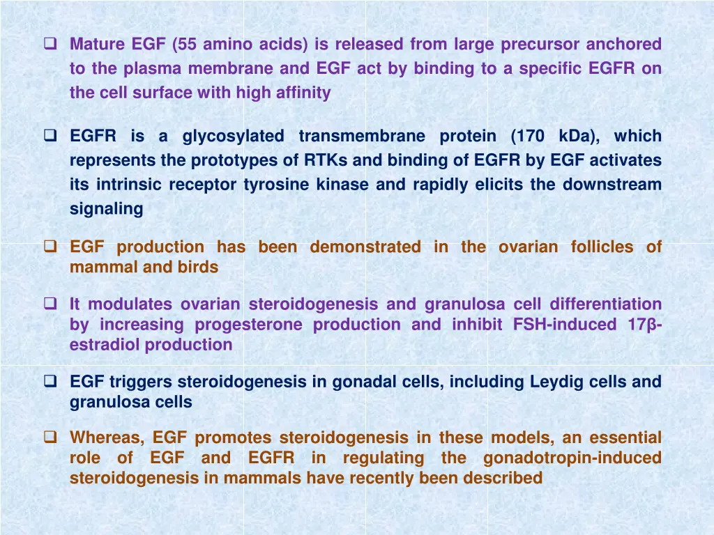 mature egf 55 amino acids is released from large