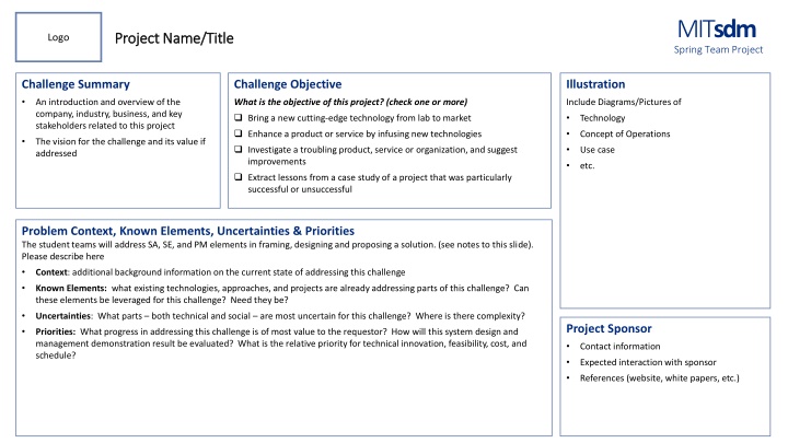 mit sdm spring team project