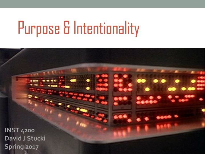 purpose intentionality