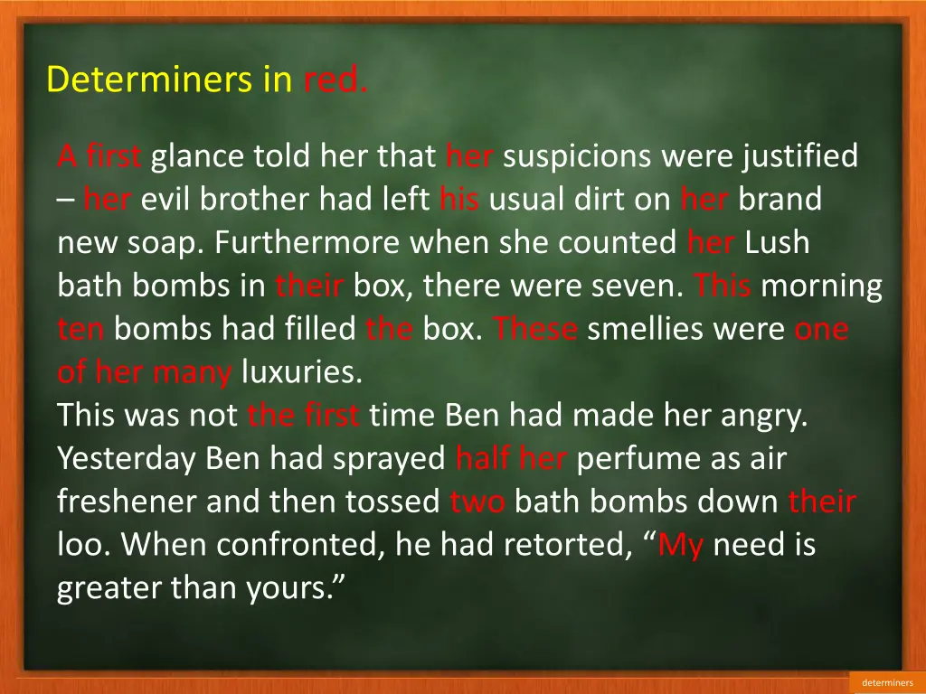 determiners in red 1