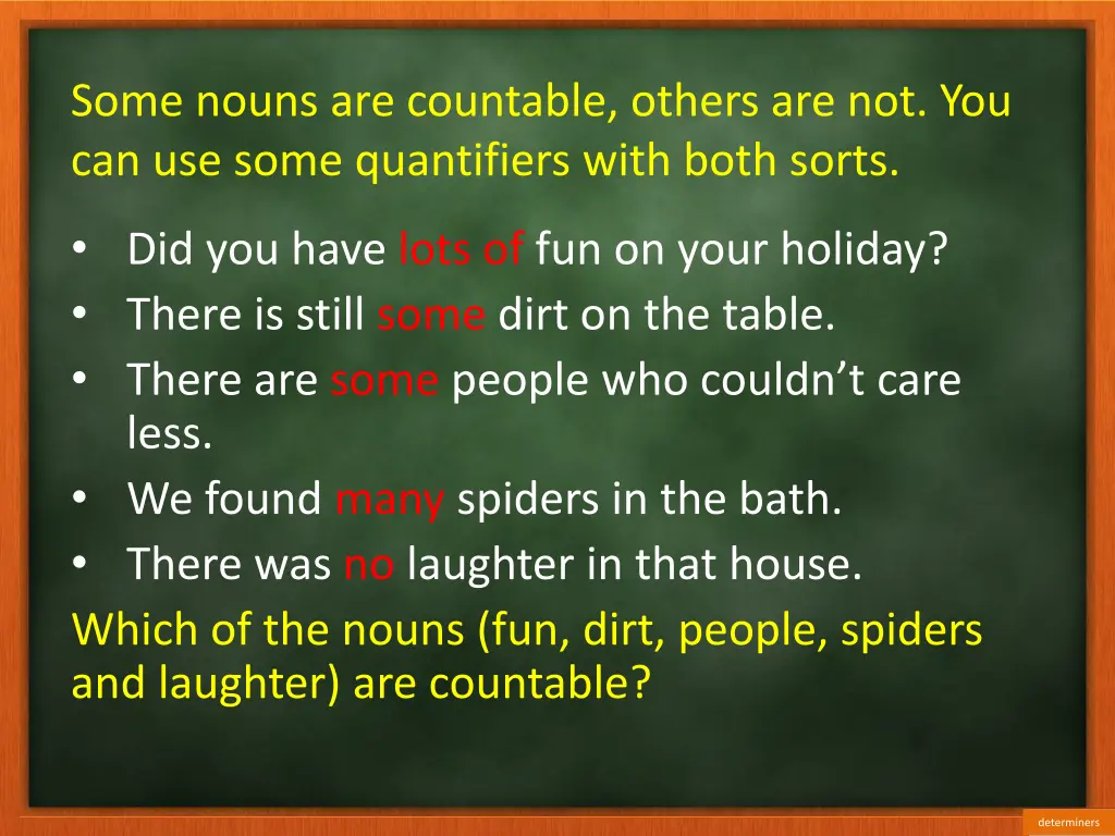 some nouns are countable others