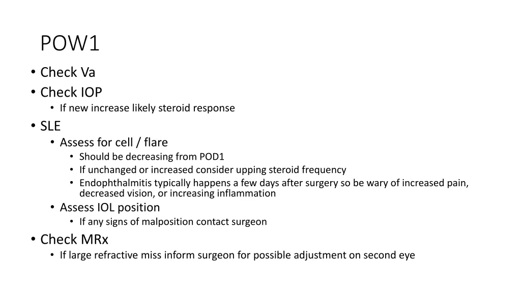 pow1 check va check iop if new increase likely