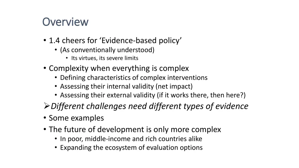overview overview