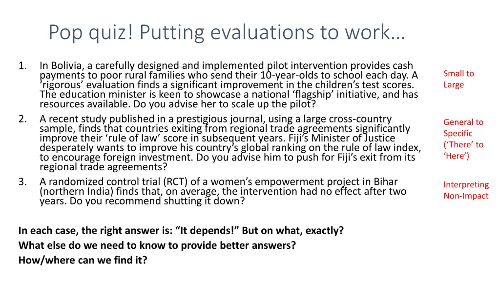 pop quiz putting evaluations to work 3