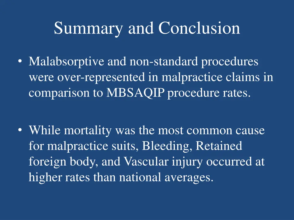 summary and conclusion 2