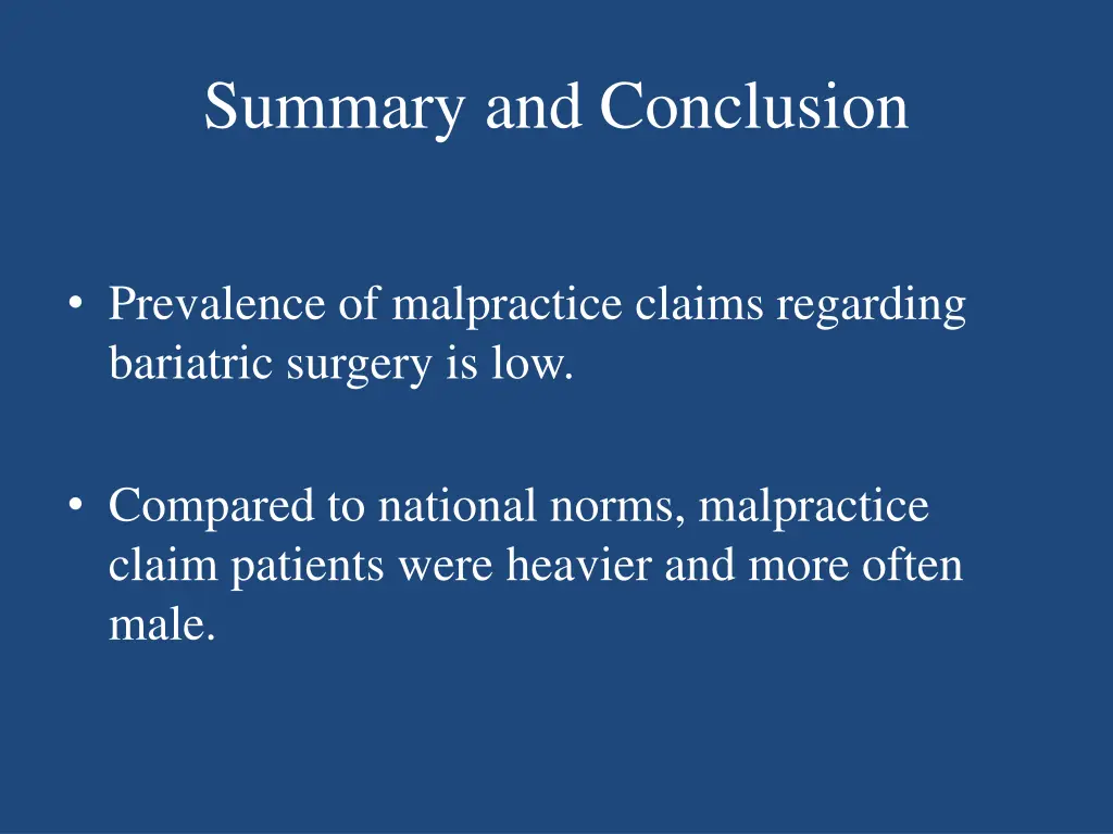 summary and conclusion