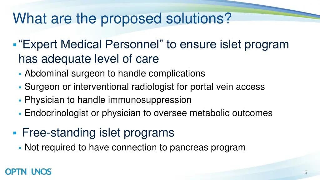 what are the proposed solutions 1
