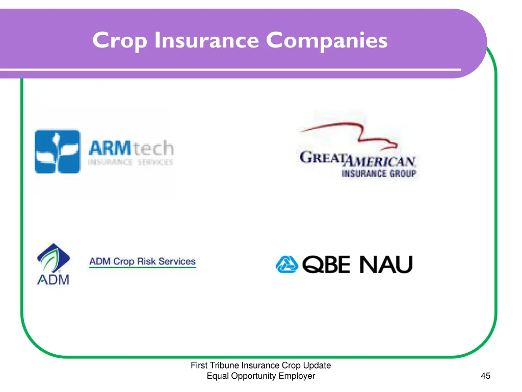 crop insurance companies